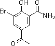 5-Acetyl-3-bromo-2-hydroxybenzamide structure