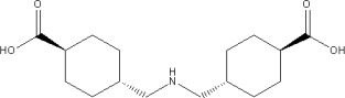 (trans,trans)-4,4'-(Azanediylbis(methylene))dicyclohexanecarboxylic acid structure