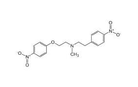 Methyl-(4-nitrophenylethyl)-(4-nitrophenoxyethyl)amine structure