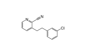 2-Cyano-3-(3-chlorophenylethyl)pyridine structure