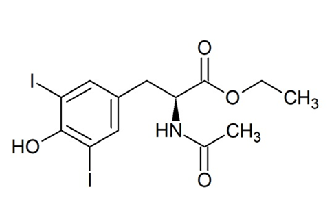 N-Acetyl-3,5-diiodotyrosine ethyl ester structure
