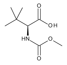 N-Methoxycarbonyl-L-tert-leucine structure